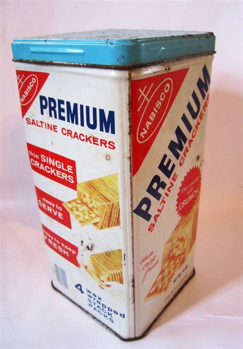 nabisco metal cracker box|saltine cracker tin.